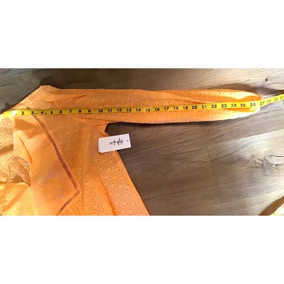 STYLE & CO-WOMEN'S ORANGE 100% COTTON LIGHT LONG SLEEVE TOP SIZE SMALL-NWT - Picture 4 of 7